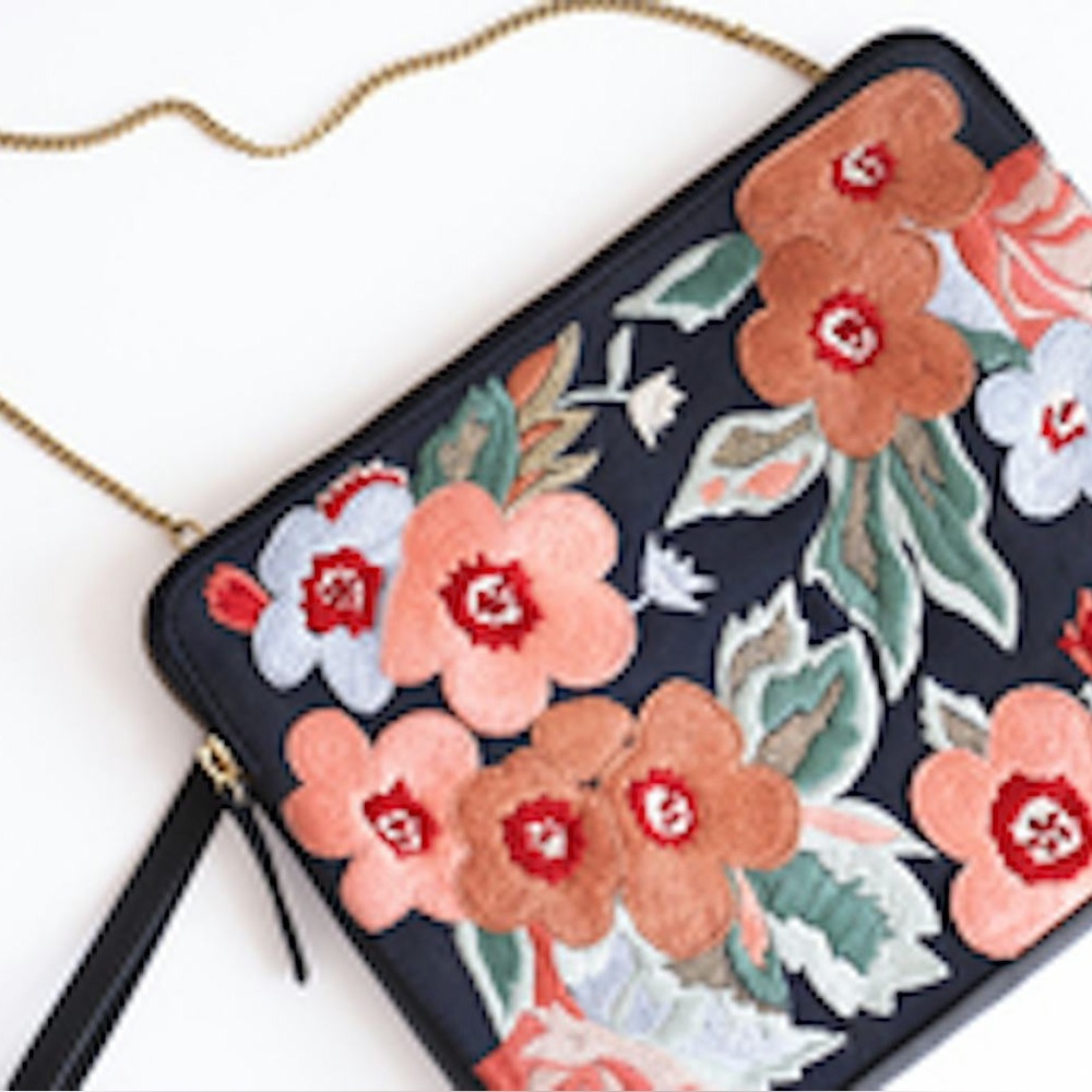 Lizzie Fortunato Embroidered Oaxacan Clutch